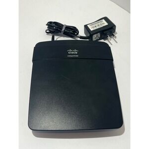Cisco Linksys E1200 N300 Wireless Router Black with Power Adapter E1200-V2